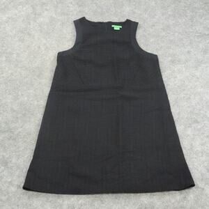 Armani Exchange Dress Womens 4‎ Ribbed Textured Breezy Summer Swing Black Cotton